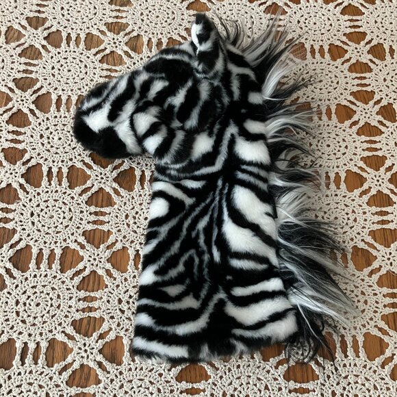 Folkmanis 14” Plush Zebra Head Stage Puppet Hand Puppet - Picture 2 of 7